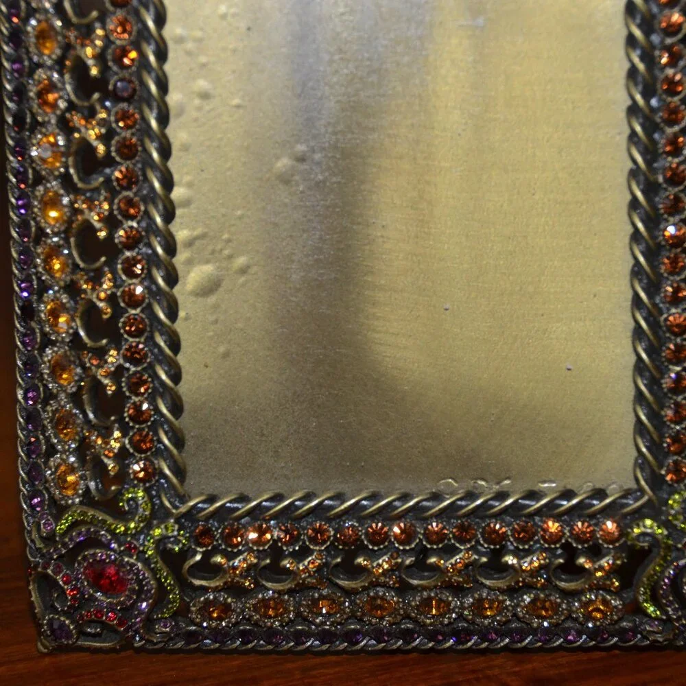 RARE JAY STRONGWATER JAY'S 1ST PATRICIA ORNATE SCROLL TIARA CRYSTAL ENAMEL FRAME